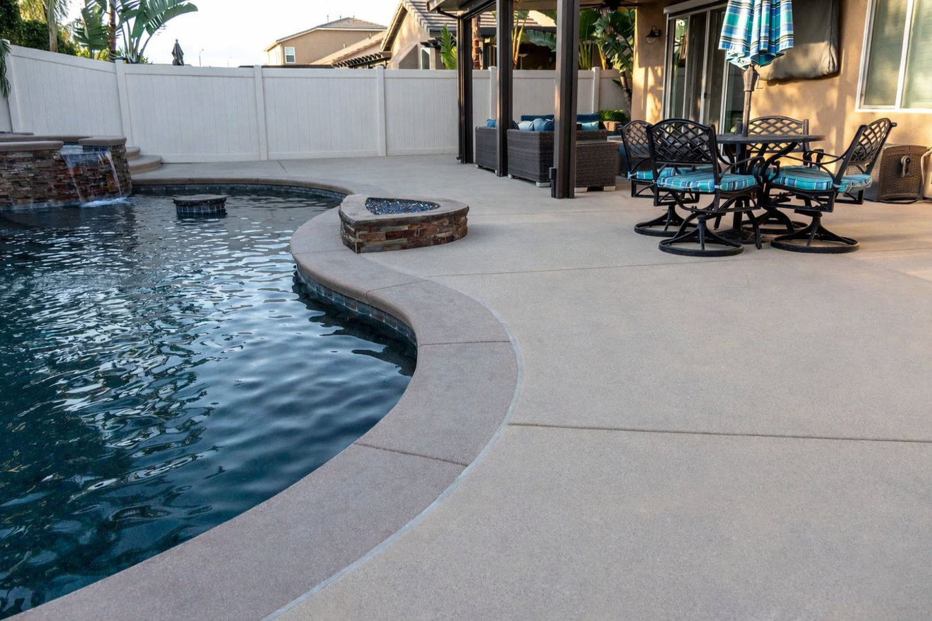 Concrete pool decks
